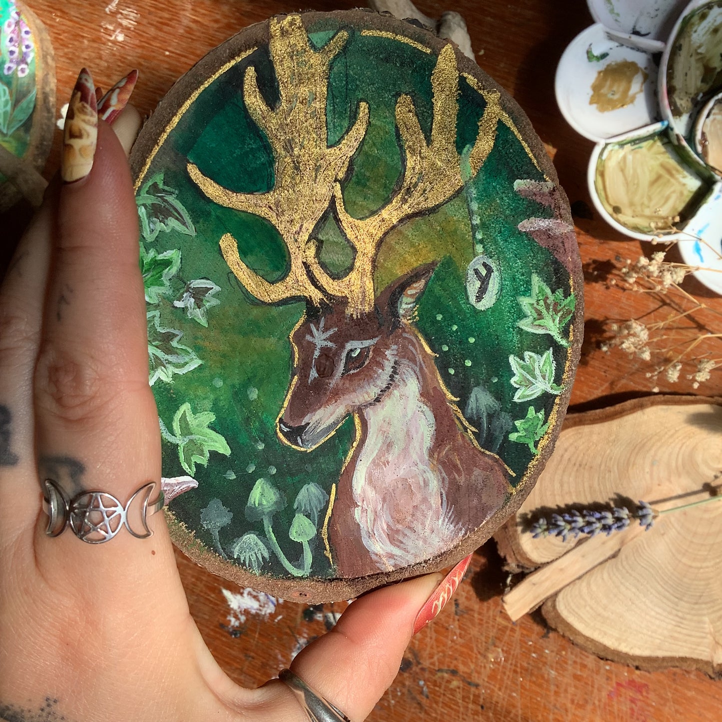 Lord of the forest -Hand painted stag