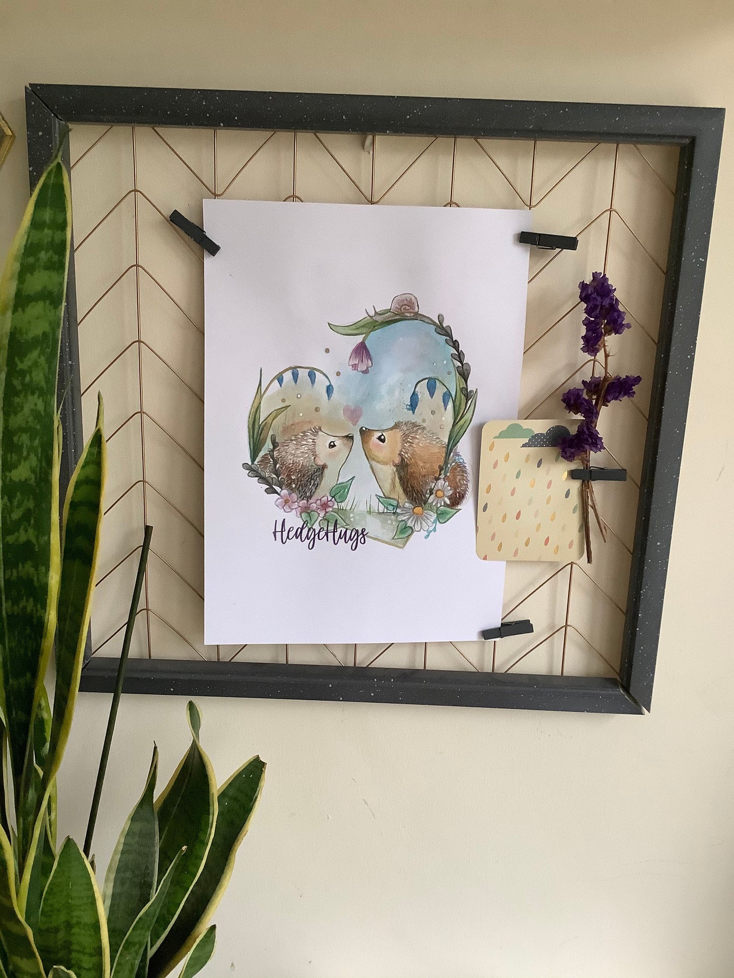 HedgeHugs *limited run hand embellished* A4 print