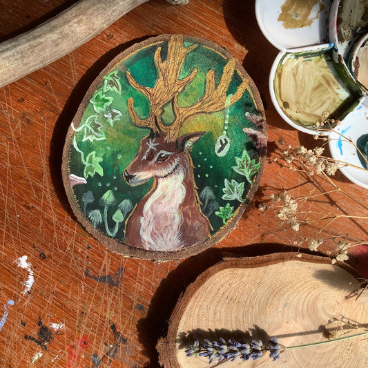 Lord of the forest -Hand painted stag