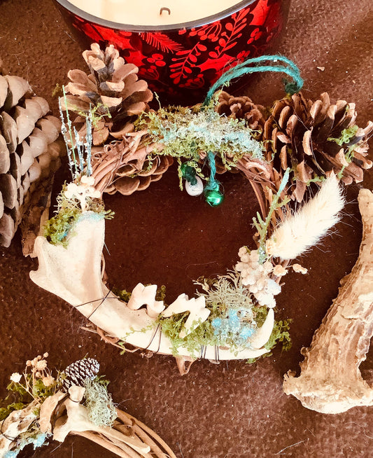 ✨ Hand-Made Witch’s Bone Wreath for Yule ..Ethically Sourced & Enchanted ✨